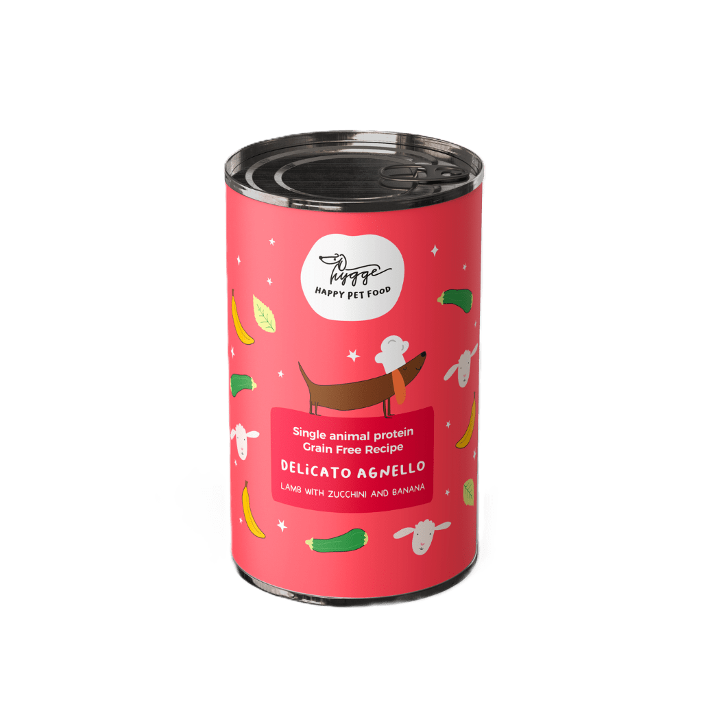 alt="Monoproteico DelicatoAgnellocon ZucchineeBananaHyggepetfood"
