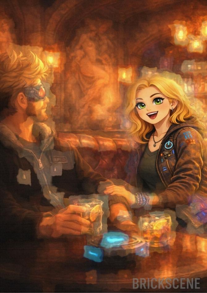 alt="Un giovane Kael Varrin con Draculina ad Oblivion City nel 2016"