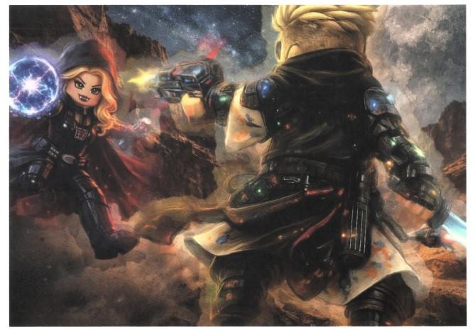 alt="Cartolina Epic Battle – Equilibrio nella “polvere” di Buff"