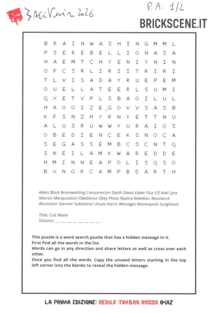 alt="giochi brickscene La Prima Edizione: Redux – Timbro Rosso – Quiz”"