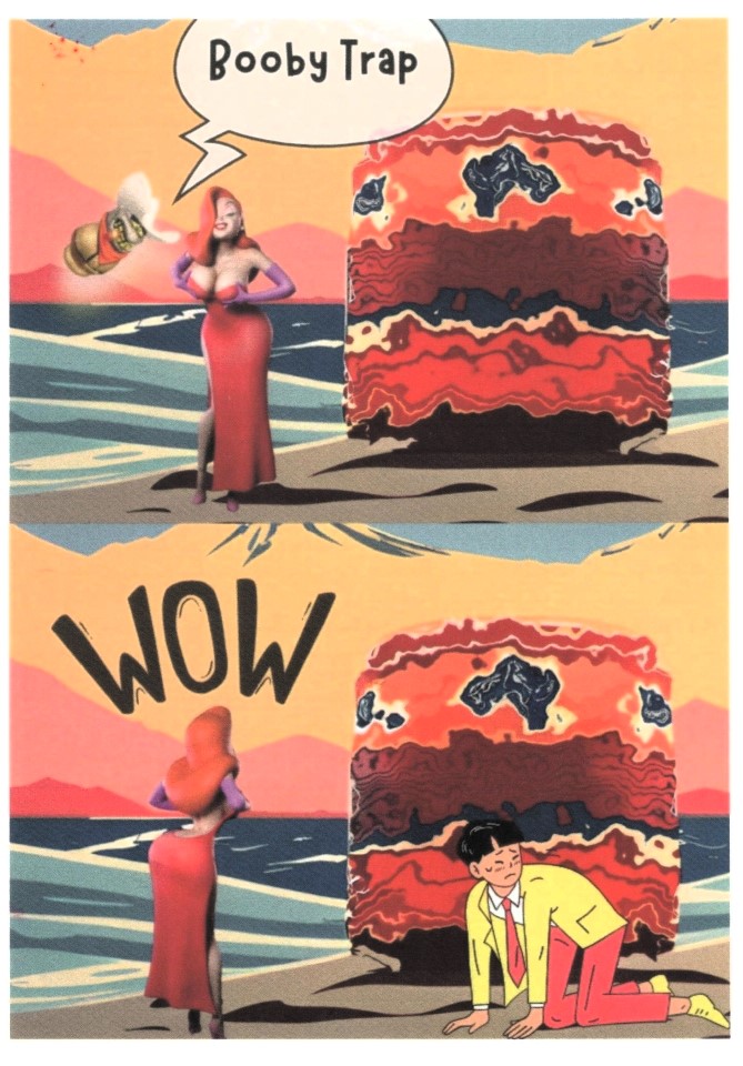 alt="Cartolina La trappola del desiderio (booby trap)…"