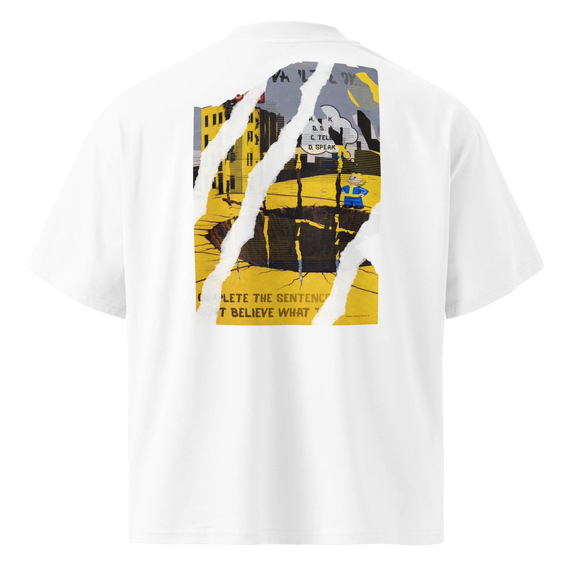 T-shirt organica oversize con collo alto unisex - Vault Boy Fallout / Predator - immagine 7