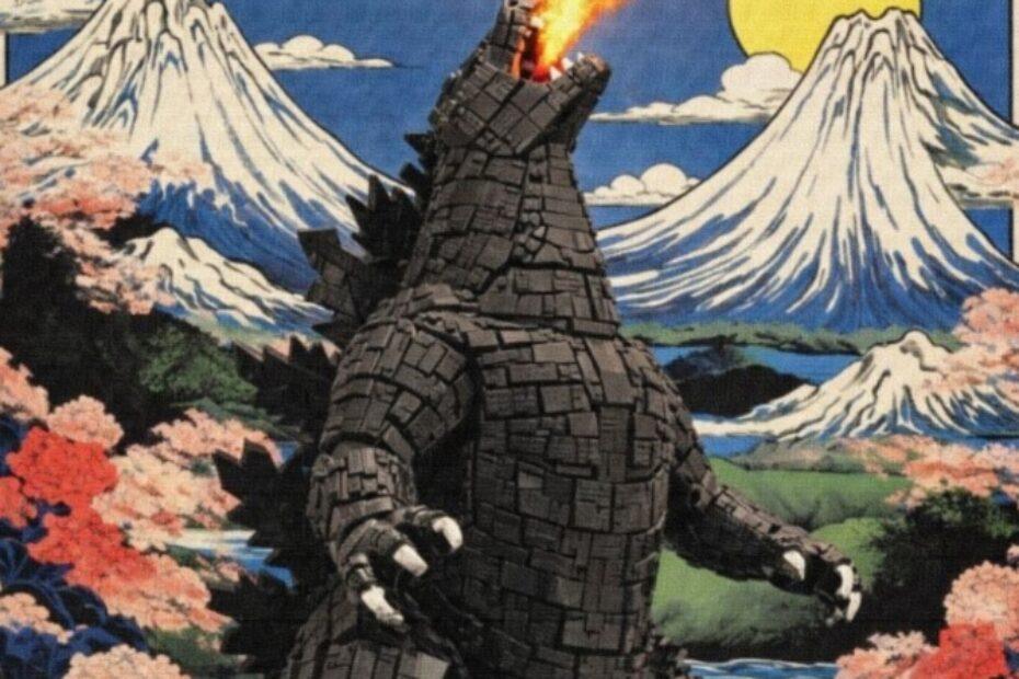 alt="Collage Lego Godzilla - il Kaiju più famoso"