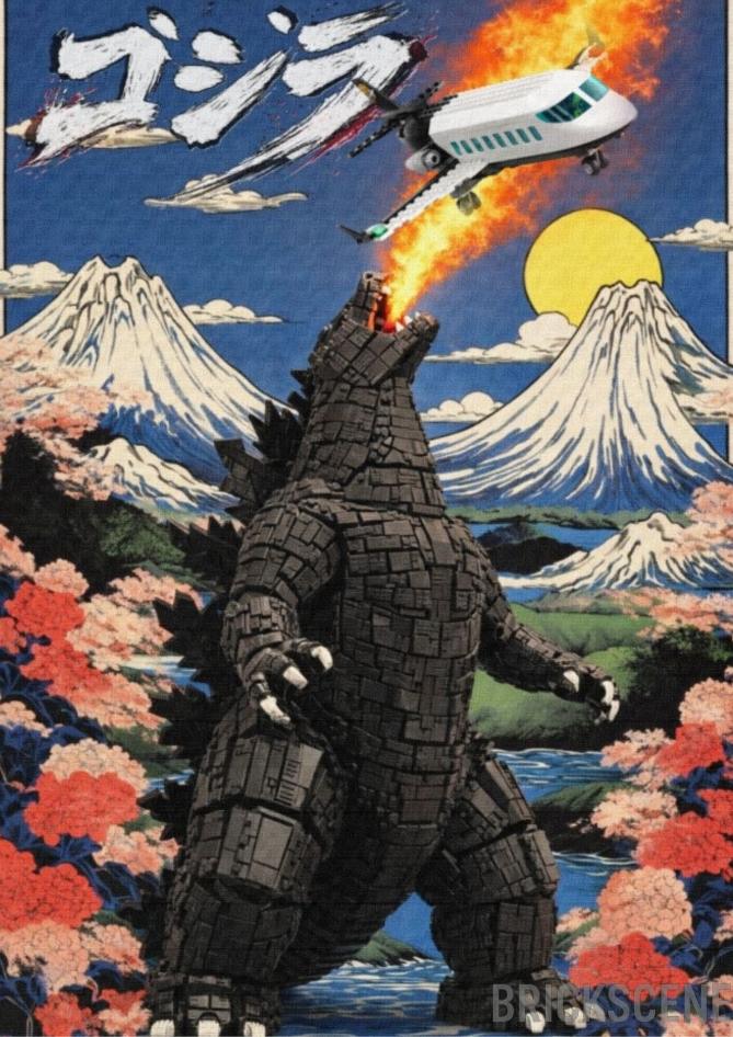 alt="Collage Lego Godzilla - il Kaiju più famoso"