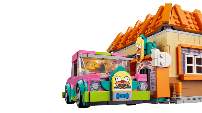 alt="The Simpsons™: Krusty Burger Lego Set COLLAGE"