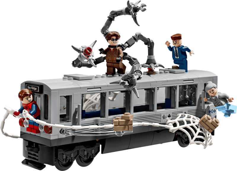 alt="Marvel Spider-Man contro Doc Ock: duello sul treno  Lego Set"