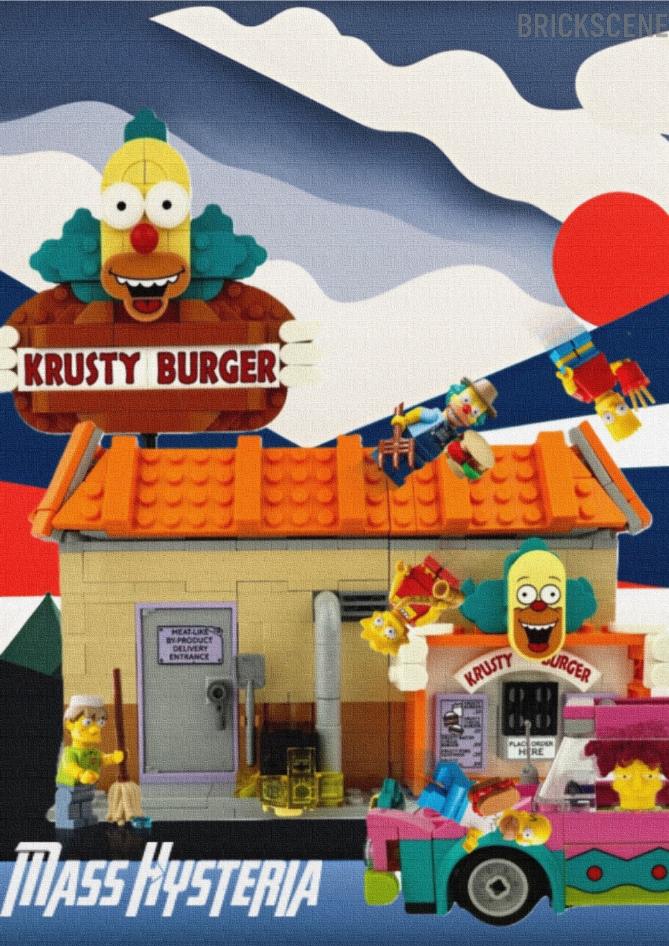 alt="The Simpsons™: Krusty Burger  Mass Hysteria Collage Lego Set COLLAGE"