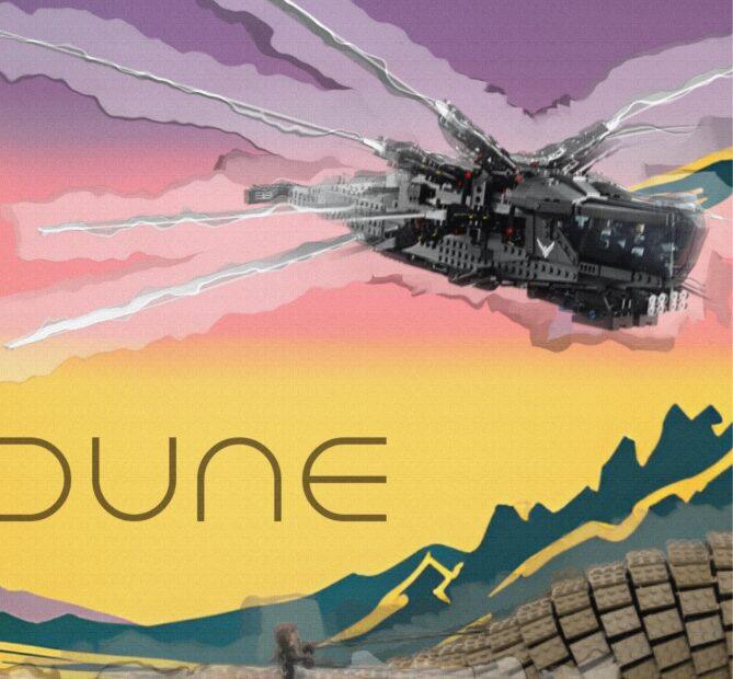 alt="Postacard Dune Brickscene"