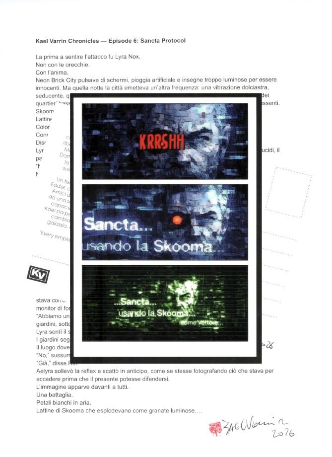 alt="Cartolina The Kael Varrin Chronicles - Extracts - Kael Varrin Sancta Usando la Skooma"